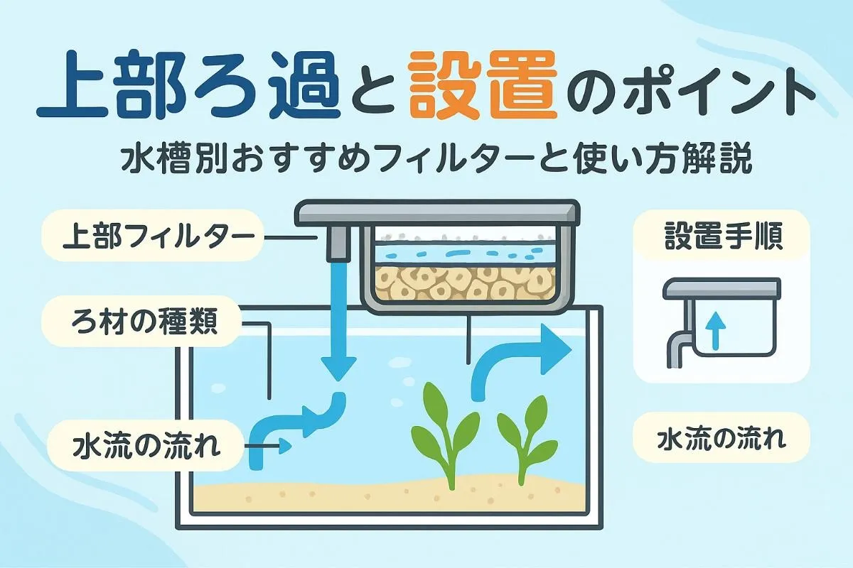 上部濾過の仕組みとフィルターの選び方を解説！水槽別おすすめと設置方法のポイント