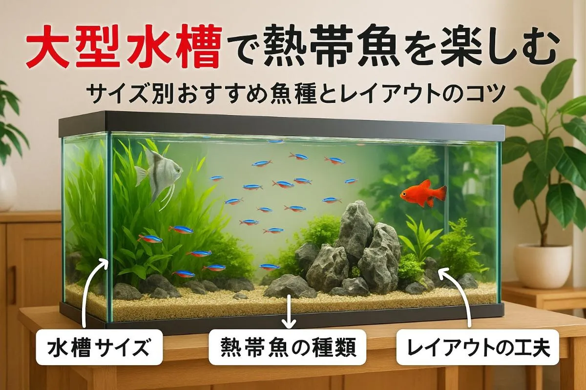 大型水槽で熱帯魚を楽しむ選び方や設置事例を解説！サイズ別おすすめ魚種とレイアウトのコツ