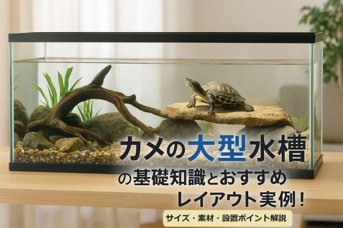カメの大型水槽の基礎知識とおすすめレイアウト実例！サイズ・素材・設置ポイント解説
